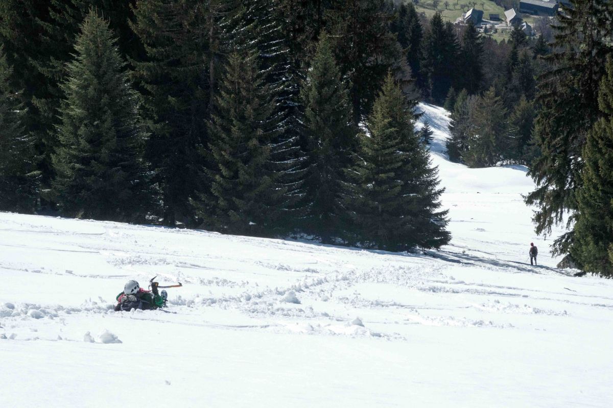 La descente sur les fesses