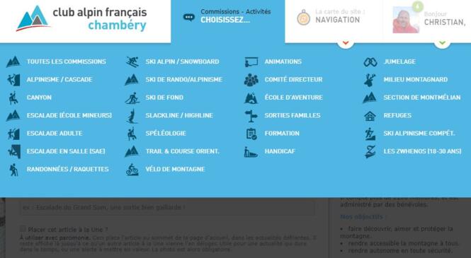 Accueil des nouveaux adhérents. Notre club, les activités, le site internet. image article