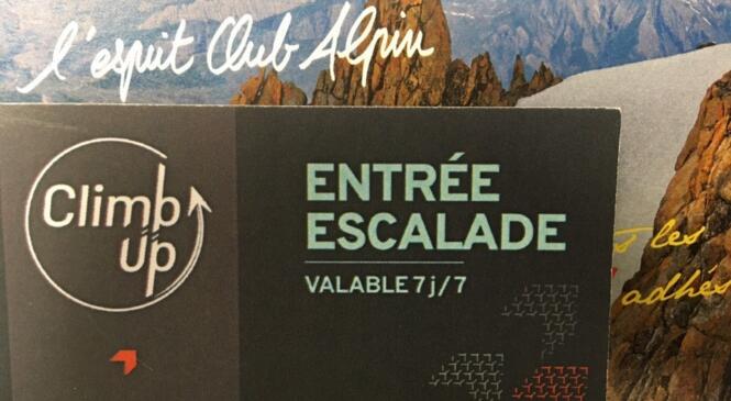 Tickets Climb Up en vente à l'accueil du club, et prix en baisse image article